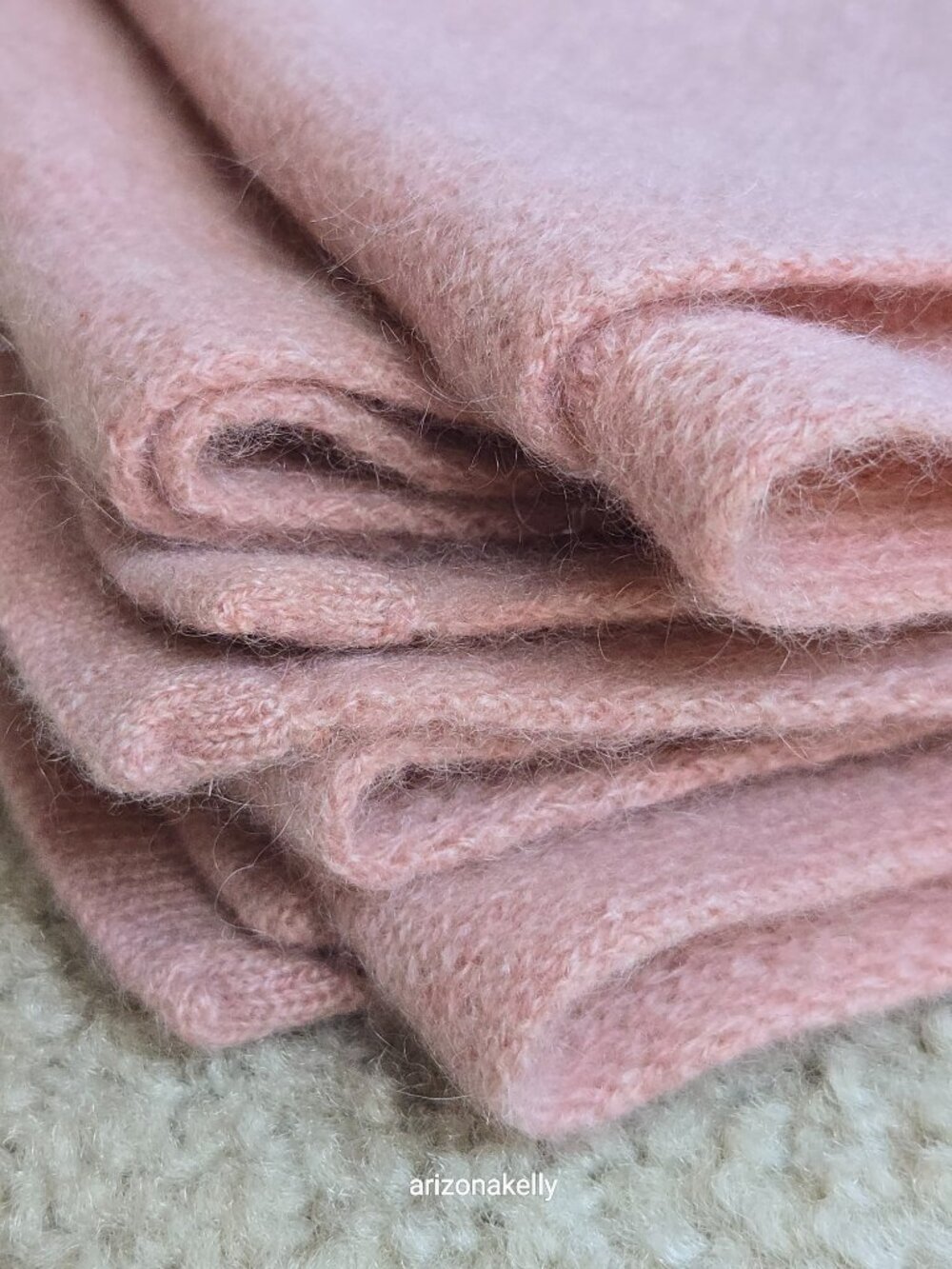 NWOT Cashmere Knit Scarf Pink - Picture 14 of 14